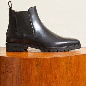 New Without Box Jack Erwin Leather Black Chelsea Boot
